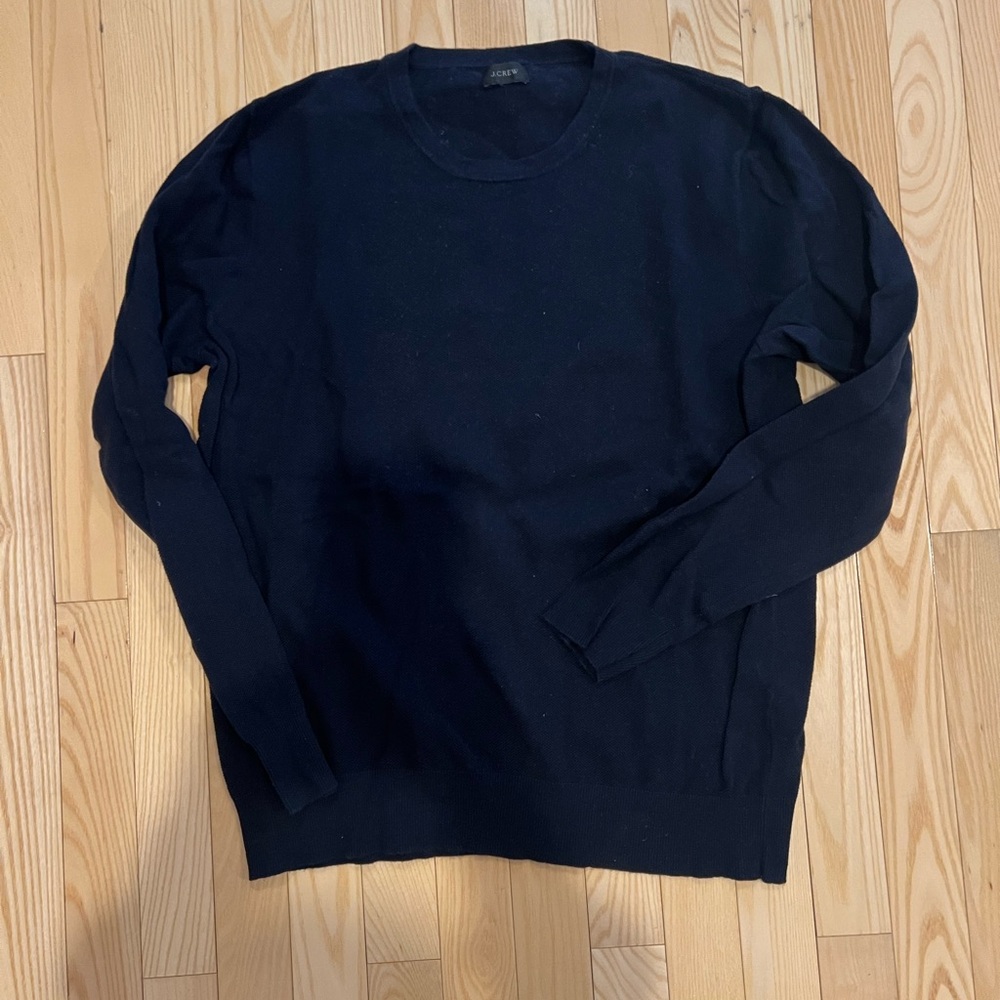 J. Crew Men's Navy Cotton Sweater